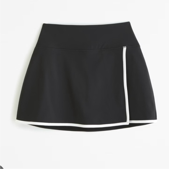 Abercrombie & Fitch YPB SculptLux Lined Wrap Mini Skirt Skort Black (Onyx) Sz XL - Picture 3 of 10
